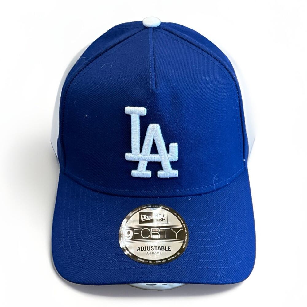 New Era 9Forty Mens Blue MLB LA Los Angeles Dodgers Adjustable Strapback Hat NWT